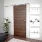 vidaXL Kit de herrajes para puerta corredera 183 cm acero plateado vidaXL Kit de herrajes para puerta corredera 183 cm acero plateado