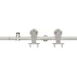 vidaXL Kit de herrajes para puerta corredera 183 cm acero plateado vidaXL Kit de herrajes para puerta corredera 183 cm acero plateado