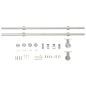 vidaXL Kit de herrajes para puerta corredera 183 cm acero plateado vidaXL Kit de herrajes para puerta corredera 183 cm acero plateado