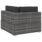 vidaXL Set de sofás de jardín con cojines 4 pzas ratán sintético gris vidaXL Set de sofás de jardín con cojines 4 pzas ratán sintético gris
