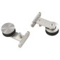 vidaXL Kit de herrajes para puerta corredera 183 cm acero plateado vidaXL Kit de herrajes para puerta corredera 183 cm acero plateado