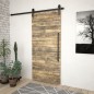 vidaXL Kit de herrajes para puertas correderas acero negro 183 cm vidaXL Kit de herrajes para puertas correderas acero negro 183 cm
