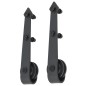vidaXL Kit de herrajes para puertas correderas acero negro 183 cm vidaXL Kit de herrajes para puertas correderas acero negro 183 cm