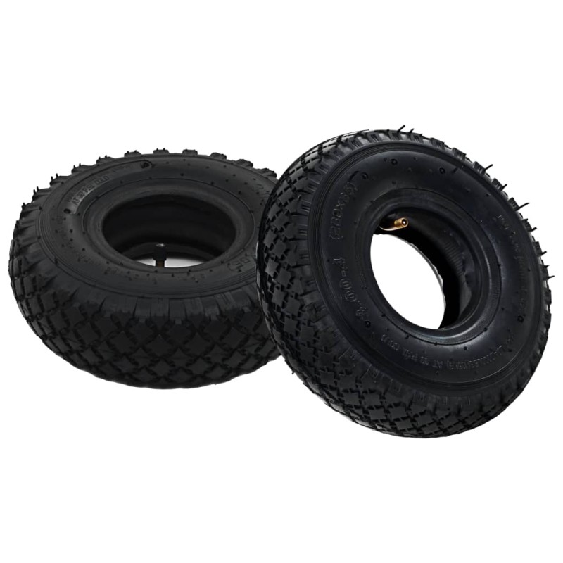 vidaXL Neumáticos con cámaras internas carretilla 2 uds 3.00-4 260x85 vidaXL Neumáticos con cámaras internas carretilla 2 uds 3.00-4 260x85
