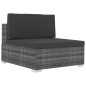 vidaXL Set de sofás de jardín con cojines 4 pzas ratán sintético gris vidaXL Set de sofás de jardín con cojines 4 pzas ratán sintético gris