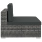 vidaXL Set de sofás de jardín con cojines 4 pzas ratán sintético gris vidaXL Set de sofás de jardín con cojines 4 pzas ratán sintético gris