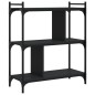 vidaXL Librería de 3 estantes madera de ingeniería negro 76x32x88 cm vidaXL Librería de 3 estantes madera de ingeniería negro 76x32x88 cm