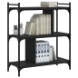 vidaXL Librería de 3 estantes madera de ingeniería negro 76x32x88 cm vidaXL Librería de 3 estantes madera de ingeniería negro 76x32x88 cm