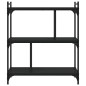 vidaXL Librería de 3 estantes madera de ingeniería negro 76x32x88 cm vidaXL Librería de 3 estantes madera de ingeniería negro 76x32x88 cm