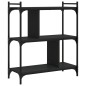 vidaXL Librería de 3 estantes madera de ingeniería negro 76x32x88 cm vidaXL Librería de 3 estantes madera de ingeniería negro 76x32x88 cm
