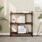 vidaXL Librería 3 estantes madera ingeniería roble ahumado 76x32x88 cm