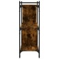vidaXL Librería 3 estantes madera ingeniería roble ahumado 76x32x88 cm