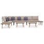 vidaXL Juego muebles de jardín 7 plazas y cojines madera acacia marrón vidaXL Juego muebles de jardín 7 plazas y cojines madera acacia marrón