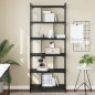 vidaXL Librería de 6 estantes madera de ingeniería negro 76x32x192 cm vidaXL Librería de 6 estantes madera de ingeniería negro 76x32x192 cm
