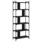 vidaXL Librería de 6 estantes madera de ingeniería negro 76x32x192 cm vidaXL Librería de 6 estantes madera de ingeniería negro 76x32x192 cm