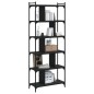 vidaXL Librería de 6 estantes madera de ingeniería negro 76x32x192 cm vidaXL Librería de 6 estantes madera de ingeniería negro 76x32x192 cm
