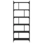 vidaXL Librería de 6 estantes madera de ingeniería negro 76x32x192 cm vidaXL Librería de 6 estantes madera de ingeniería negro 76x32x192 cm