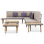vidaXL Juego muebles de jardín 7 plazas y cojines madera acacia marrón vidaXL Juego muebles de jardín 7 plazas y cojines madera acacia marrón