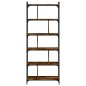 vidaXL Librería 6 estantes madera ingeniería roble ahumado 76x32x192cm