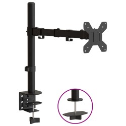 vidaXL Soporte para monitor acero negro VESA 75/100 mm