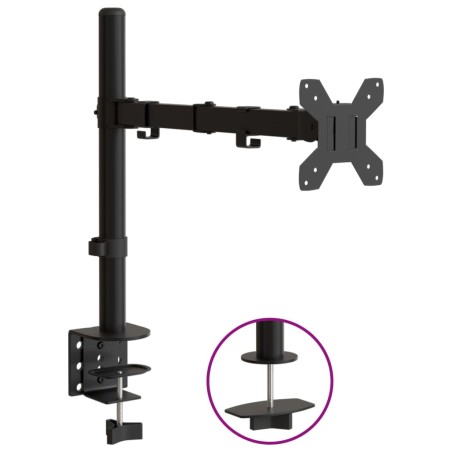 vidaXL Soporte para monitor acero negro VESA 75/100 mm
