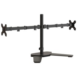 vidaXL Soporte para monitor doble acero negro VESA 75/100 mm
