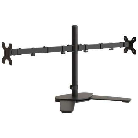 vidaXL Soporte para monitor doble acero negro VESA 75/100 mm