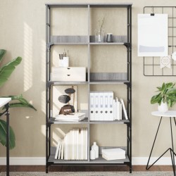 vidaXL Estantería de madera de ingeniería gris Sonoma 78,5x33x153 cm