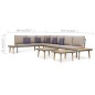 vidaXL Juego muebles de jardín 7 plazas y cojines madera acacia marrón vidaXL Juego muebles de jardín 7 plazas y cojines madera acacia marrón
