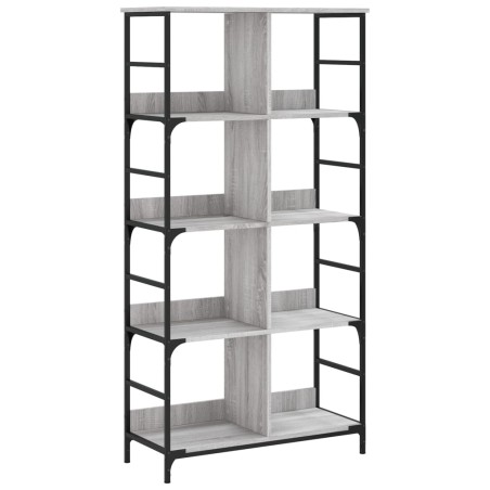 vidaXL Estantería de madera de ingeniería gris Sonoma 78,5x33x153 cm