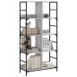 vidaXL Estantería de madera de ingeniería gris Sonoma 78,5x33x153 cm