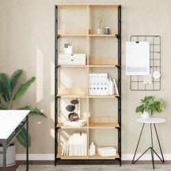 vidaXL Estantería de madera ingeniería roble Sonoma 78,5x33x188,5 cm