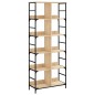 vidaXL Estantería de madera ingeniería roble Sonoma 78,5x33x188,5 cm vidaXL Estantería de madera ingeniería roble Sonoma 78,5x33x188,5 cm