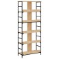vidaXL Estantería de madera ingeniería roble Sonoma 78,5x33x188,5 cm vidaXL Estantería de madera ingeniería roble Sonoma 78,5x33x188,5 cm