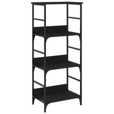 vidaXL Estantería de madera de ingeniería negra 50x33x117,5 cm