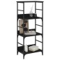 vidaXL Estantería de madera de ingeniería negra 50x33x117,5 cm vidaXL Estantería de madera de ingeniería negra 50x33x117,5 cm