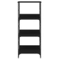 vidaXL Estantería de madera de ingeniería negra 50x33x117,5 cm vidaXL Estantería de madera de ingeniería negra 50x33x117,5 cm