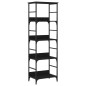vidaXL Estantería de madera de ingeniería negra 50x33x153 cm vidaXL Estantería de madera de ingeniería negra 50x33x153 cm