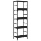 vidaXL Estantería de madera de ingeniería negra 50x33x153 cm vidaXL Estantería de madera de ingeniería negra 50x33x153 cm