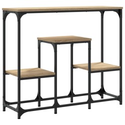 vidaXL Mesa consola de madera de ingeniería roble Sonoma 89,5x28x76 cm