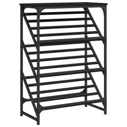vidaXL Mueble zapatero de madera de ingeniería negro 60x30x85 cm