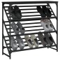 vidaXL Mueble zapatero de madera de ingeniería negro 90x30x85 cm vidaXL Mueble zapatero de madera de ingeniería negro 90x30x85 cm