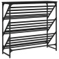 vidaXL Mueble zapatero de madera de ingeniería negro 90x30x85 cm vidaXL Mueble zapatero de madera de ingeniería negro 90x30x85 cm
