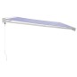 vidaXL Toldo retráctil aluminio y tela azul y blanco 4x3 m