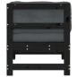 vidaXL Sofá esquinero con cojines madera maciza de pino negro vidaXL Sofá esquinero con cojines madera maciza de pino negro