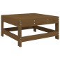 vidaXL Taburete de jardín con cojín madera maciza de pino marrón miel vidaXL Taburete de jardín con cojín madera maciza de pino marrón miel