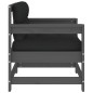vidaXL Sillones de jardín con cojines 2 uds madera maciza de pino gris vidaXL Sillones de jardín con cojines 2 uds madera maciza de pino gris