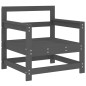 vidaXL Sillones de jardín con cojines 2 uds madera maciza de pino gris vidaXL Sillones de jardín con cojines 2 uds madera maciza de pino gris