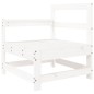 vidaXL Sillón de jardín con cojines madera maciza de pino blanco