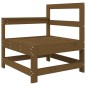 vidaXL Sillón de jardín con cojines madera maciza de pino marrón miel vidaXL Sillón de jardín con cojines madera maciza de pino marrón miel